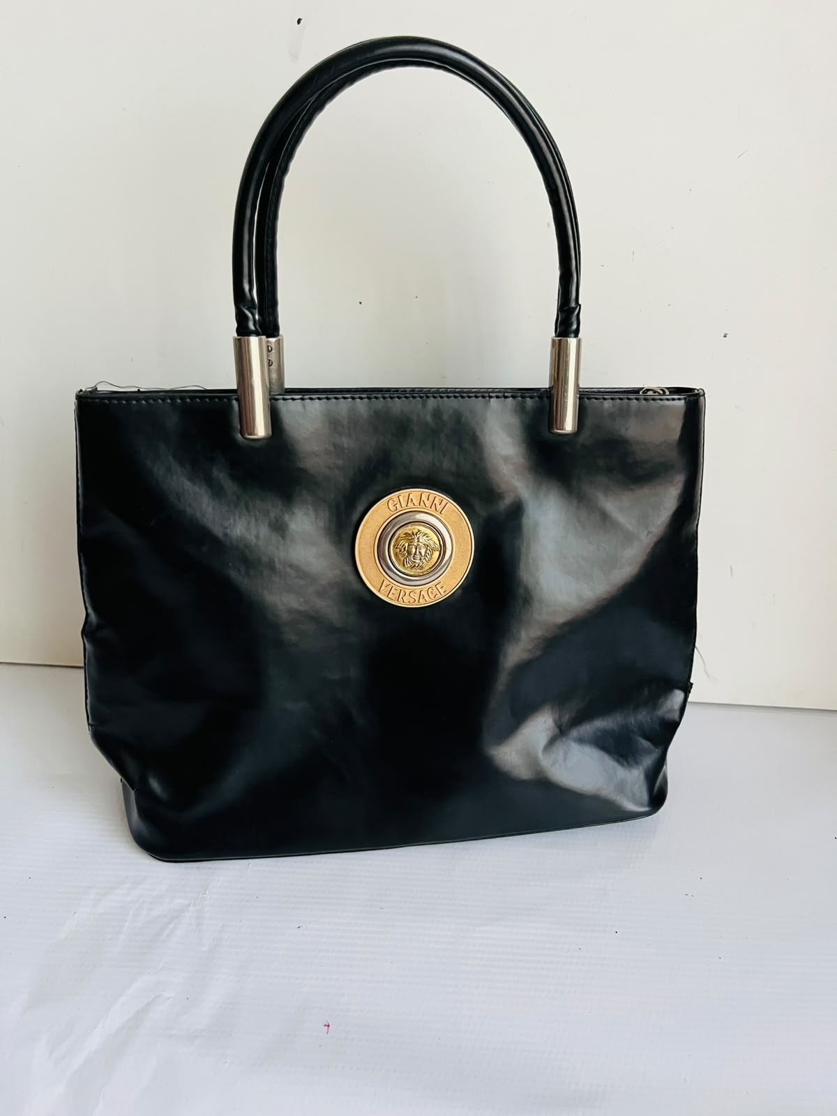Versace Gianni Leather Top Handle Bag